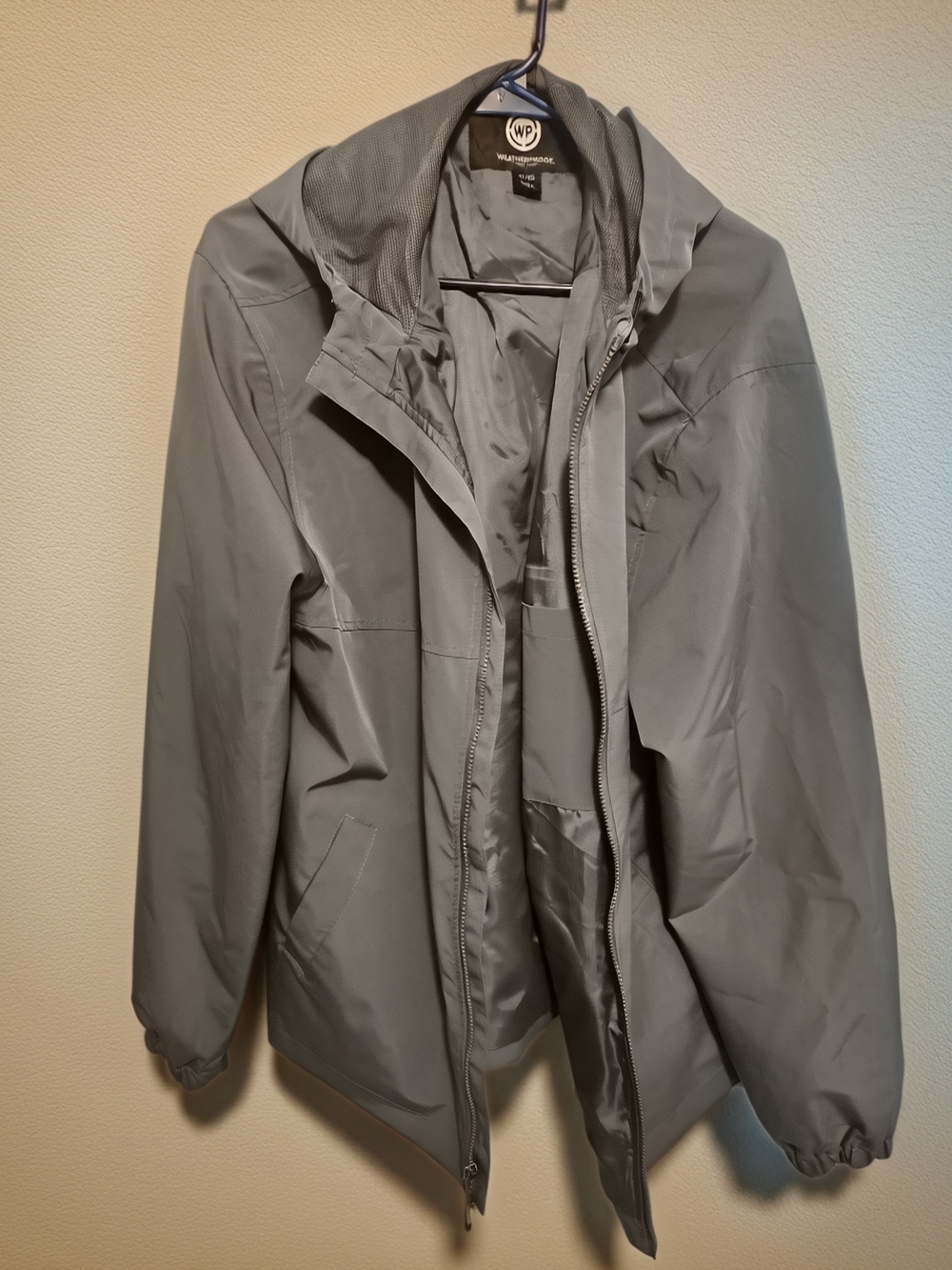 Weatherproof Men's Hooded Gray Raincoat